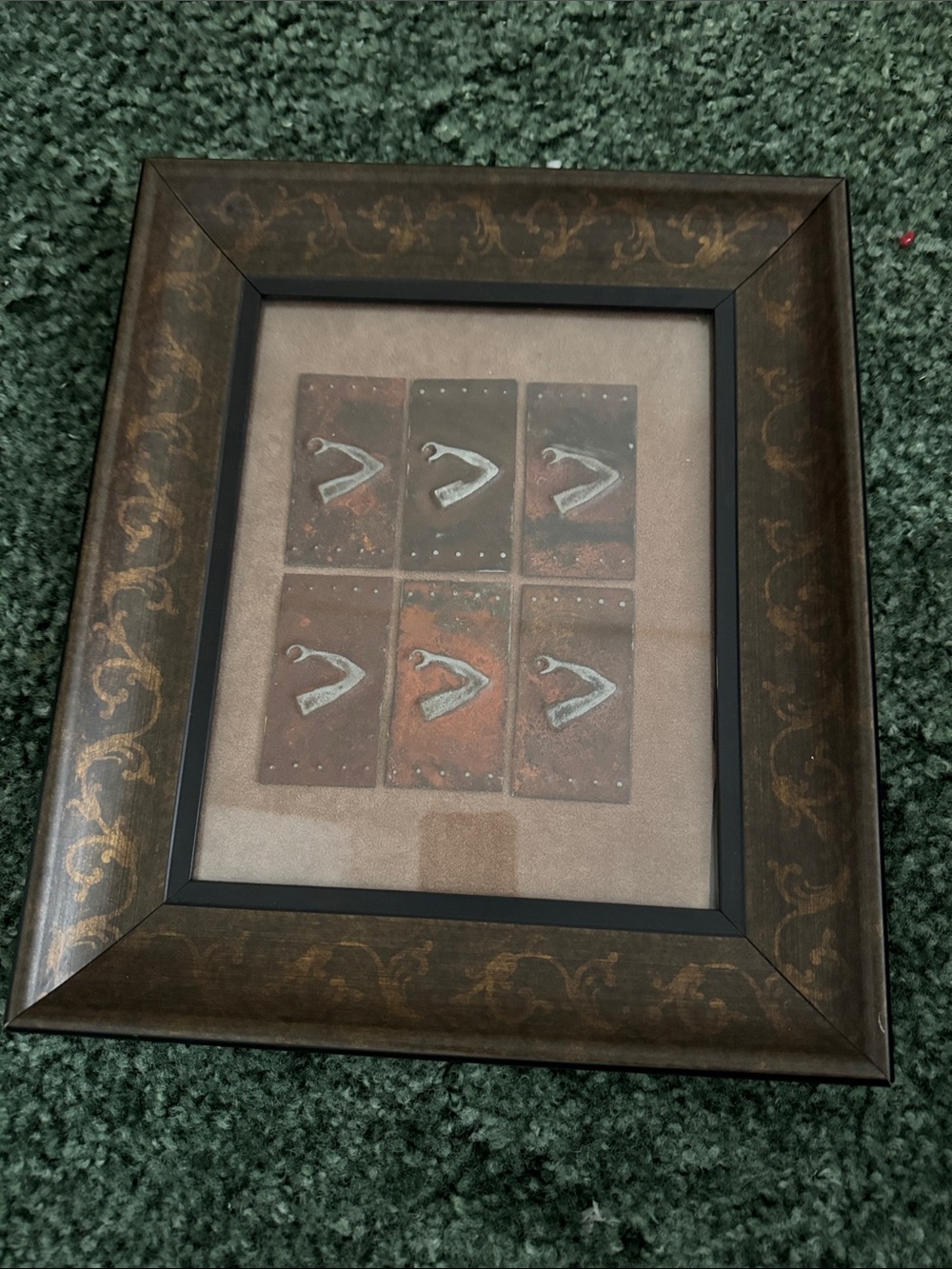 Jan Barboglio Brown and Gold Decorative Framed Art